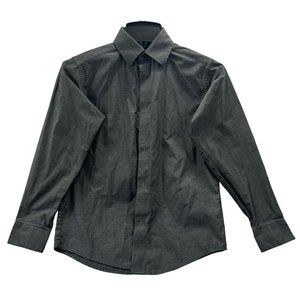 CHAPS, BOYS DRESS SHIRT, LONG SLEEVE, SIZE M (10-12), COLOR GRAY 0.BUTTON DOWN